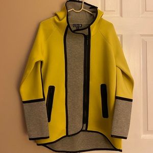 Hooded , zipper down sweater - like new